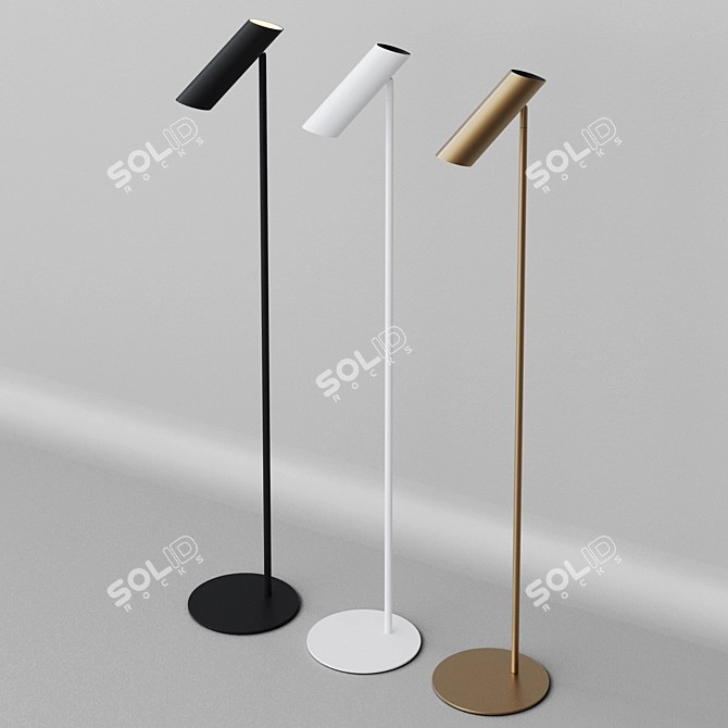 Contemporary Steel Floor Lamp 3D model image 7