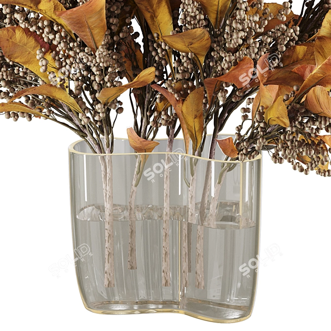 Decorative Dried Plant Collection Pack 3D model image 5