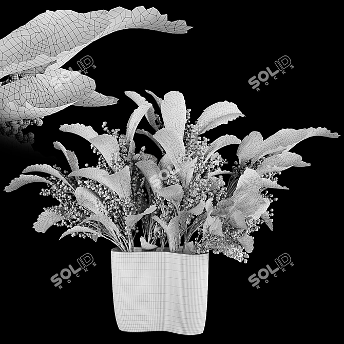 Decorative Dried Plant Collection Pack 3D model image 6