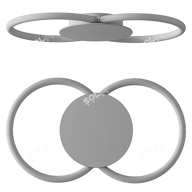 Modern LED Ceiling Light Fixture 3D model image 2