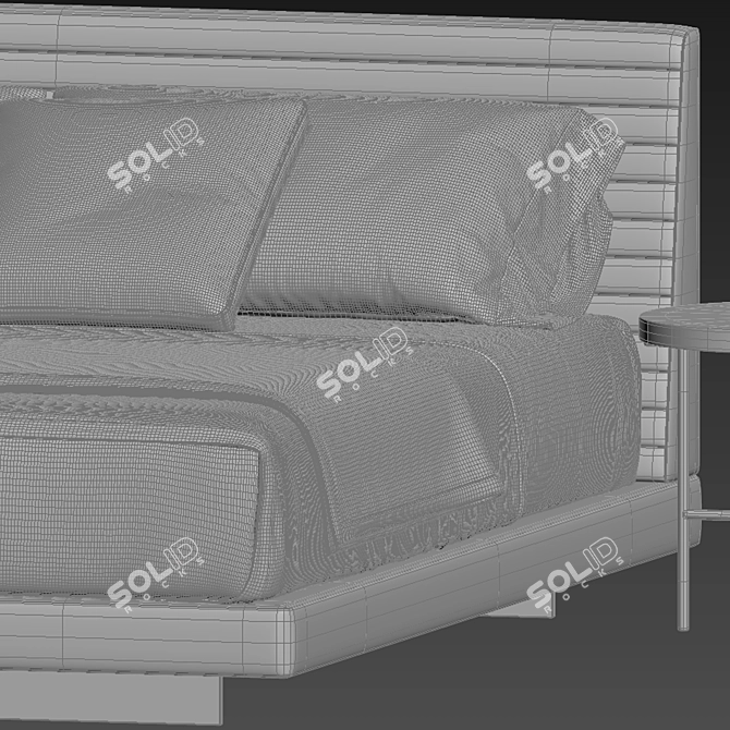 Modern Minimalist Roger Bed 3D model image 5