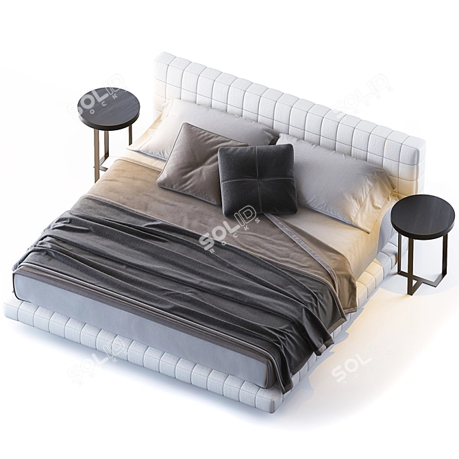 Modern Twiggy Bed by Minotti 3D model image 2