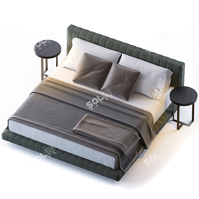 Modern Twiggy Bed by Minotti 3D model image 3