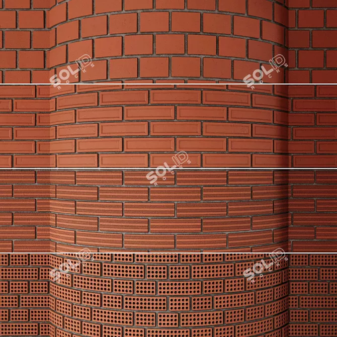 Brick Seamless Texture Pack 004 3D model image 1