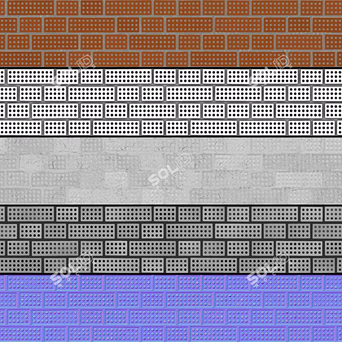 Brick Seamless Texture Pack 004 3D model image 4