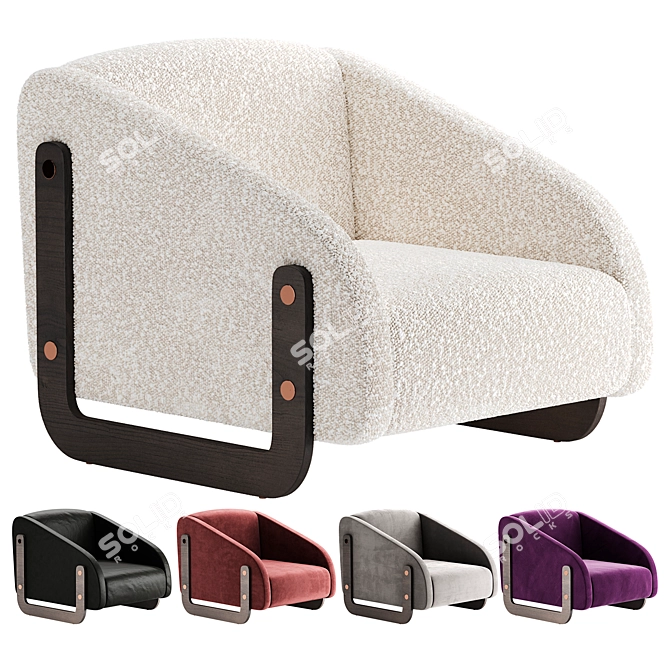 Elegant Bevan Chair Model 3D model image 1