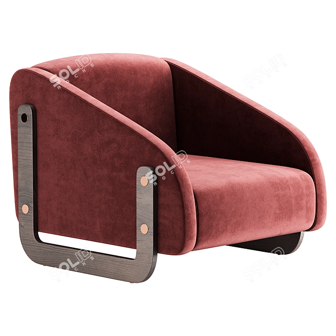 Elegant Bevan Chair Model 3D model image 5