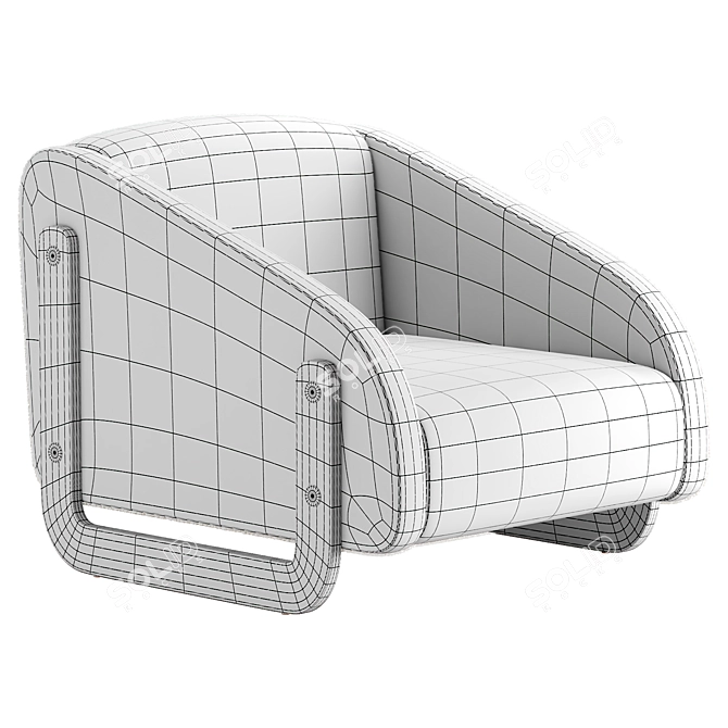 Elegant Bevan Chair Model 3D model image 7