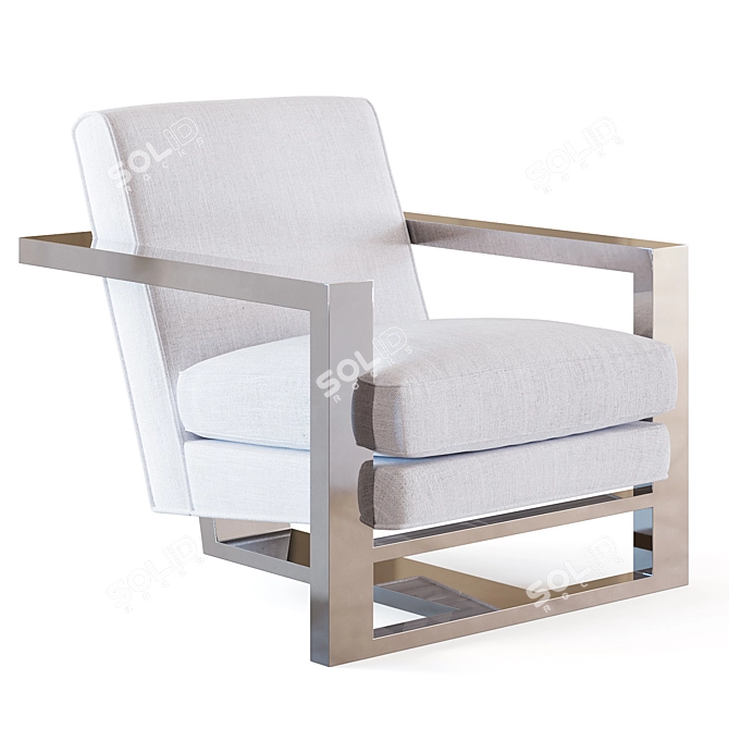 Mid-Century Style Cool Roger Chair 3D model image 1