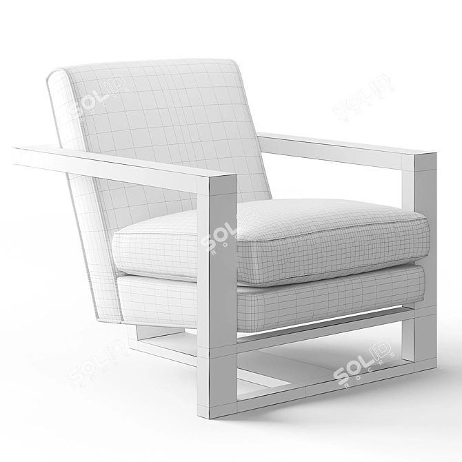 Mid-Century Style Cool Roger Chair 3D model image 3