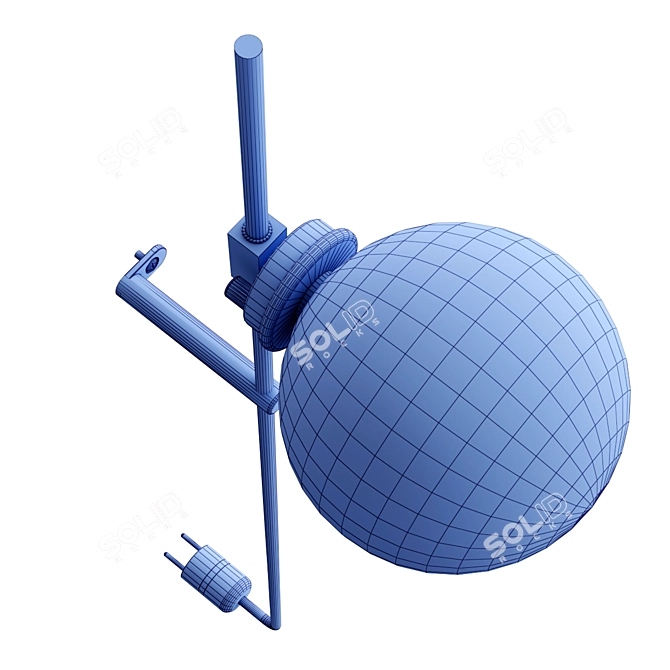 Contemporary Lynea Wall Lamps, Black/White 3D model image 4