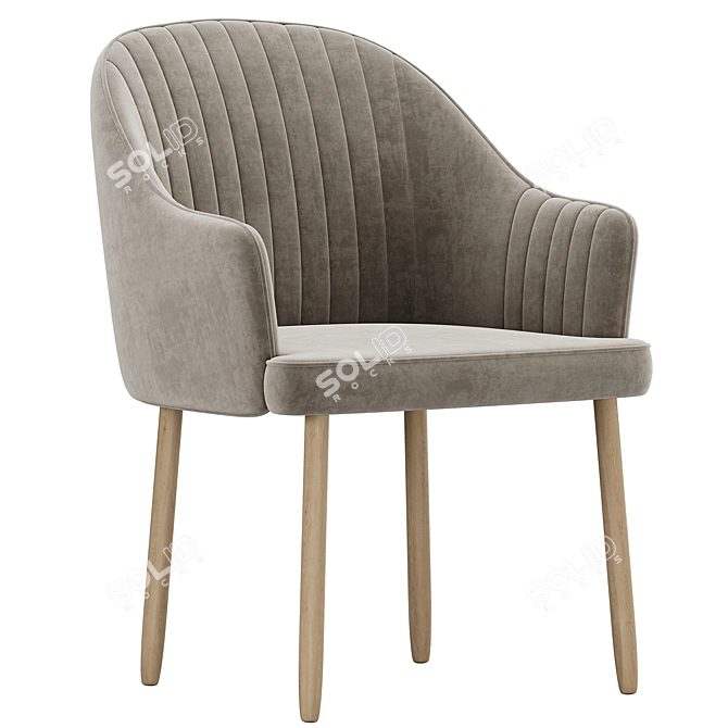 Modern MELISA 2 Kitchen Chair 3D model image 2