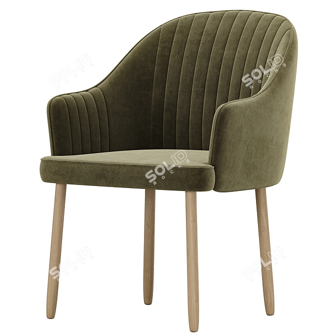 Modern MELISA 2 Kitchen Chair 3D model image 3