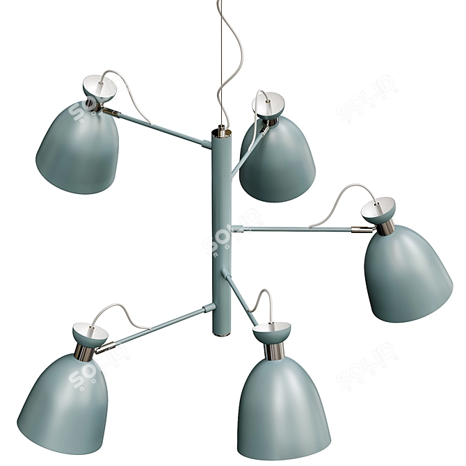 Elegant GENT Chandelier Fixture 3D model image 3
