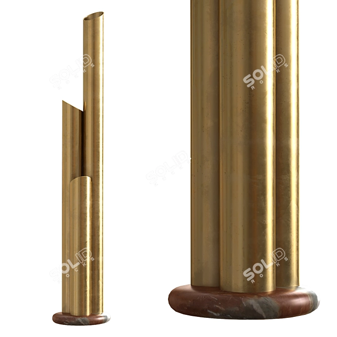 Modern Elegance: Charles Zana Floor Lamp 3D model image 1