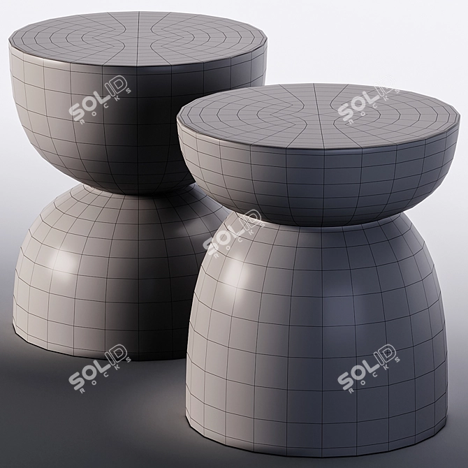 Nordic Style Round Coffee Table 3D model image 4