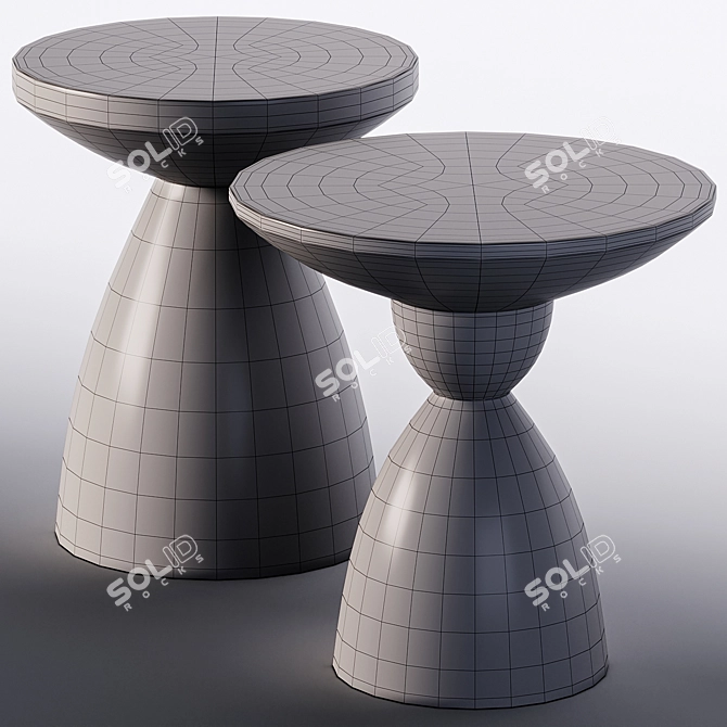 Nordic Style Round Coffee Table 3D model image 5