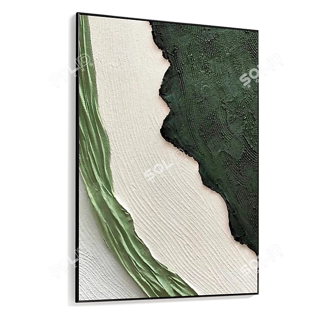 Plaster Dual Photo Frame Texture 3D model image 3