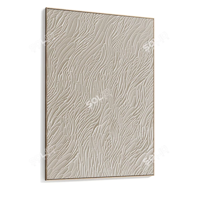 Plaster Texture Double Photo Frame 3D model image 4