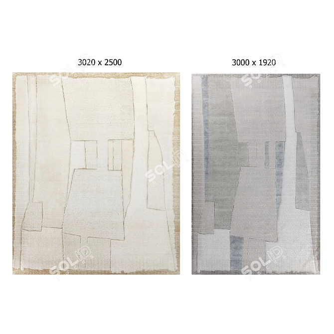 Atelier Fevrier PAYSAGE 1 Rug Set 3D model image 3