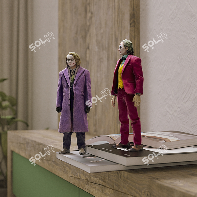 Joker The Dark Knight & Joaquin Phoenix Figures 3D model image 7