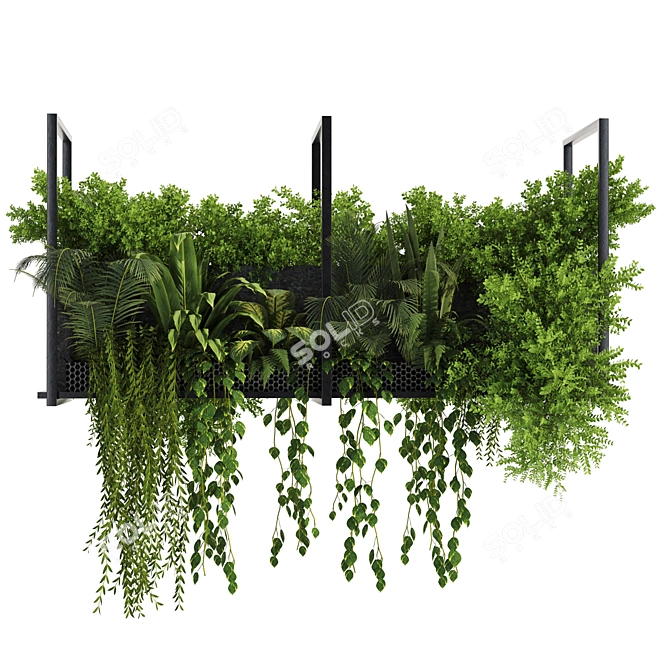 Metal Box Set64 Hanging Plants 3D model image 5