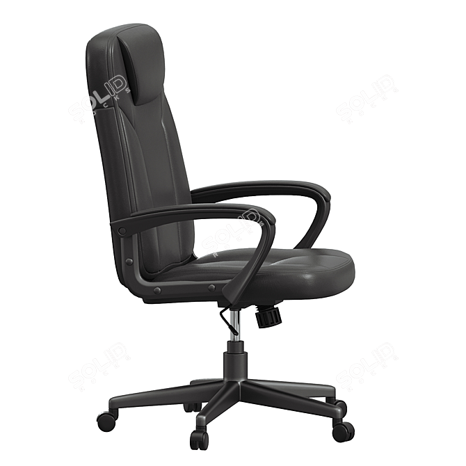 Ergonomic Heald Faux Leather Chair 3D model image 2