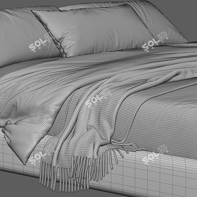 Flexform Groundpiece Bed 3D Model 3D model image 3
