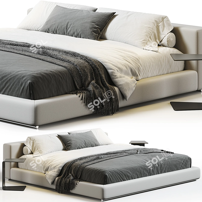 Flexform Groundpiece Bed 3D Model 3D model image 4