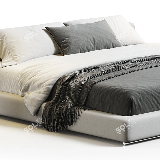 Flexform Groundpiece Bed 3D Model 3D model image 5