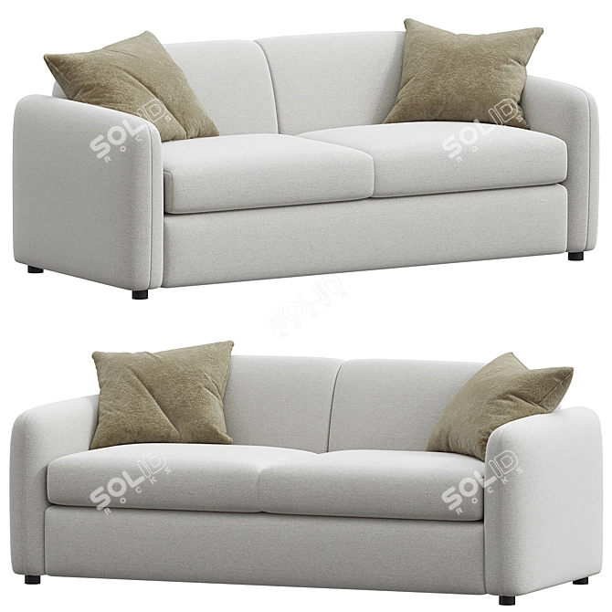 Elegant Lilia Storage Sofa 3D model image 1