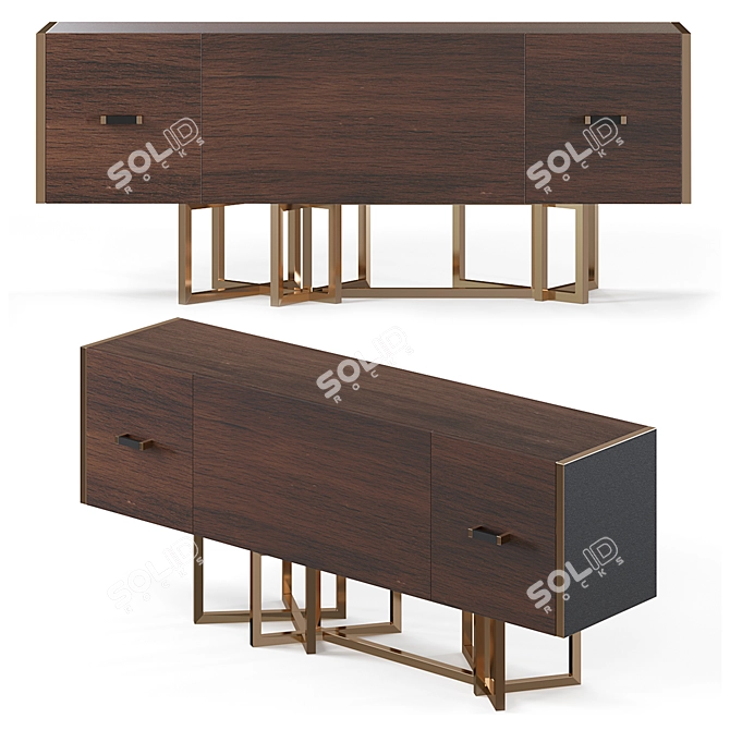 Sleek Hancock Sideboard Design 3D model image 1