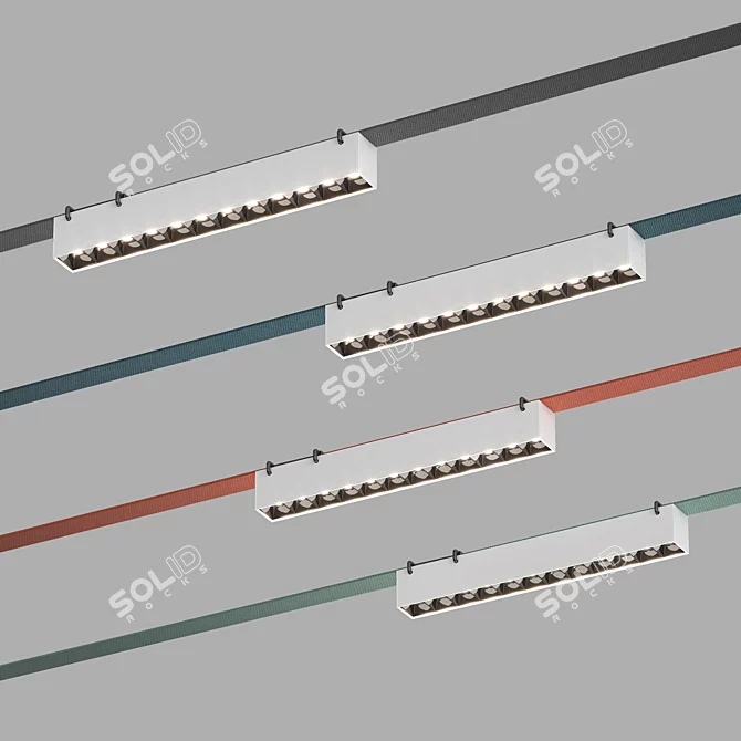 Belty Grill LED Track Lighting 3D model image 3