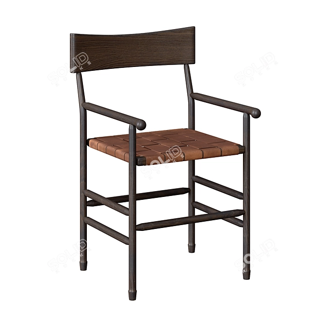 Contemporary Warton Chair by Charles Zana 3D model image 1