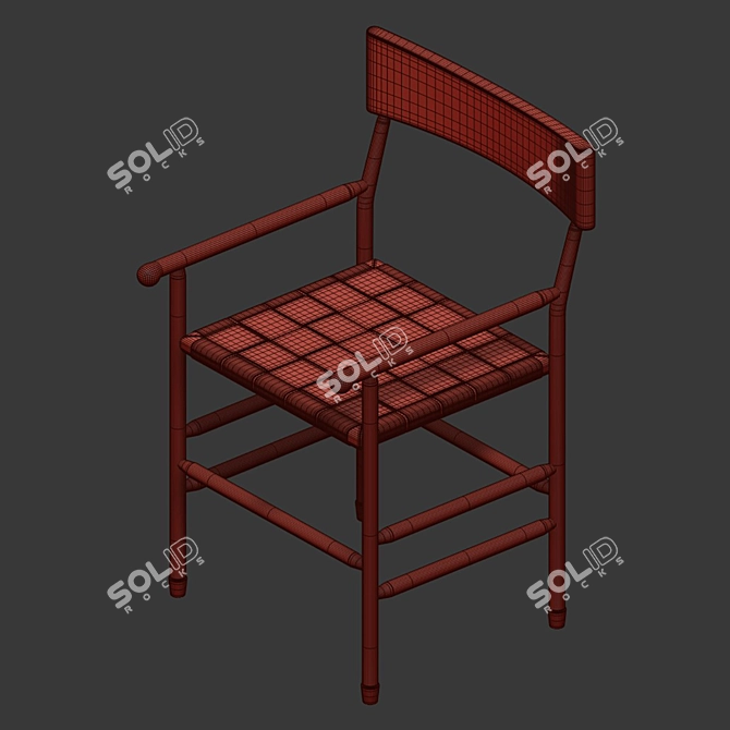 Contemporary Warton Chair by Charles Zana 3D model image 3