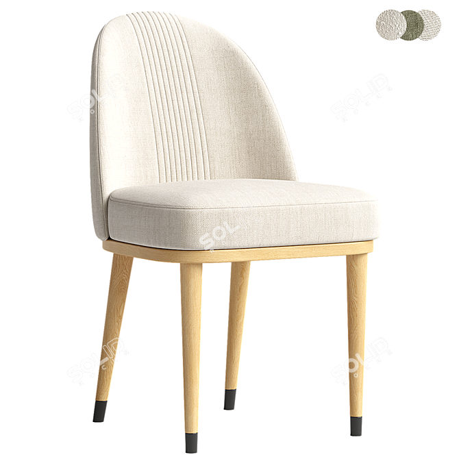 Elegant Cocoon Dining Chair 3D model image 3