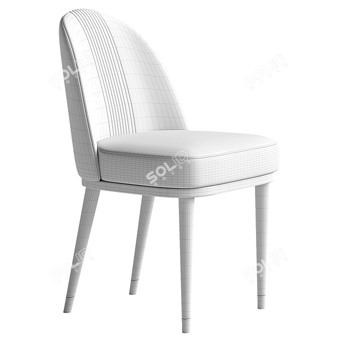 Elegant Cocoon Dining Chair 3D model image 6