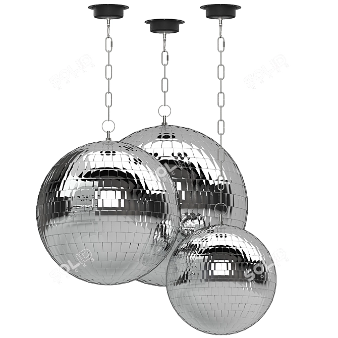 Sparkling Disco Ball 3D Model 3D model image 2