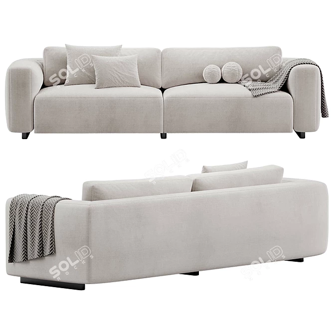 Supersoft Sofa: Premium Comfort Elegance 3D model image 2