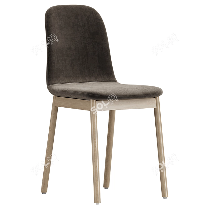 Modern Hug Side Chair Collection 3D model image 2