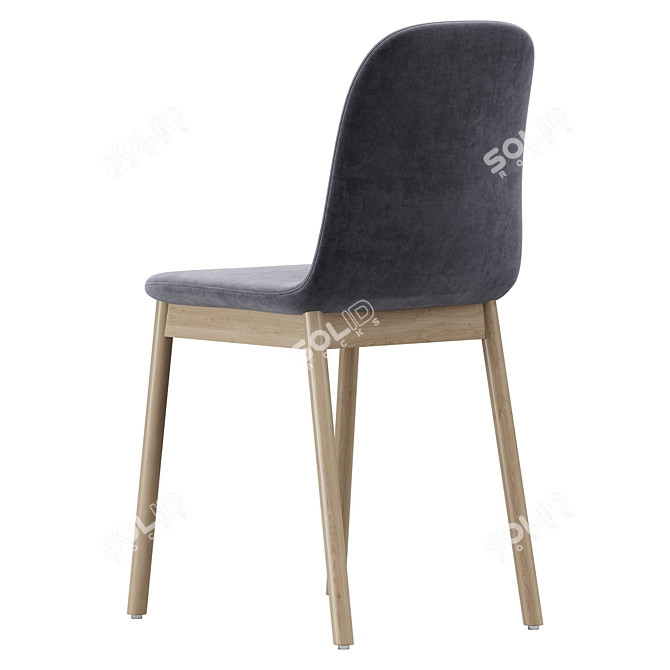 Modern Hug Side Chair Collection 3D model image 4