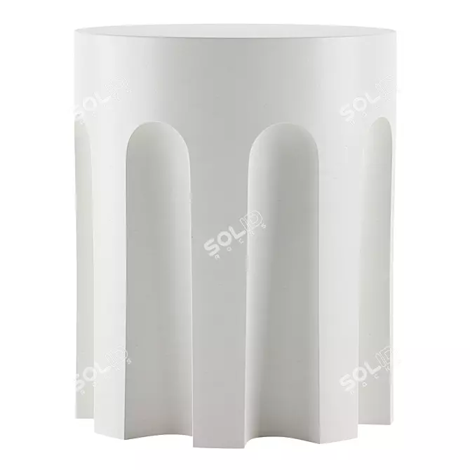 Arches Ceramic Stool Table Classic 3D model image 1