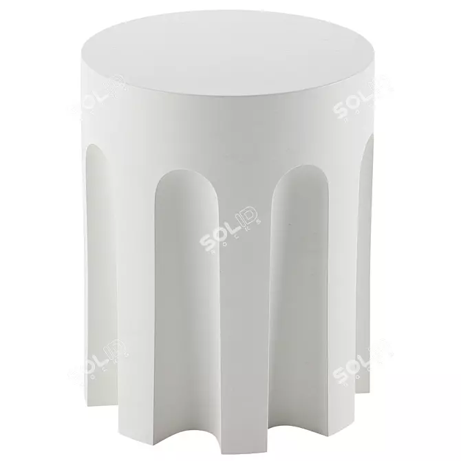 Arches Ceramic Stool Table Classic 3D model image 2