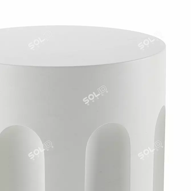 Arches Ceramic Stool Table Classic 3D model image 3