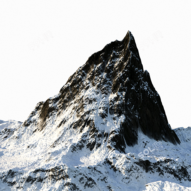  Snow Hero Mountain 4k Model 3D model image 1