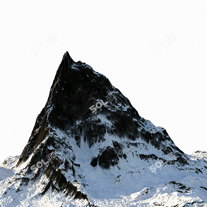  Snow Hero Mountain 4k Model 3D model image 5