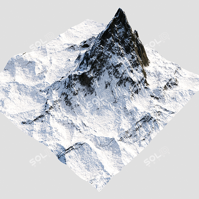  Snow Hero Mountain 4k Model 3D model image 6