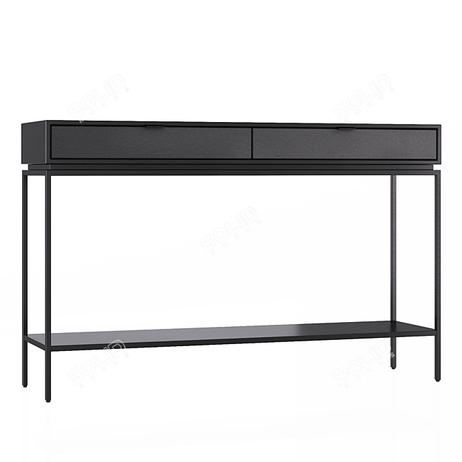 Réalto Metal & Leather Console 3D model image 1