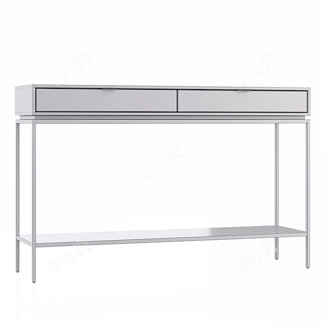 Réalto Metal & Leather Console 3D model image 2