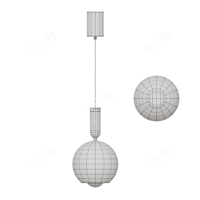 Orb LED Pendant Light Fixture 3D model image 5